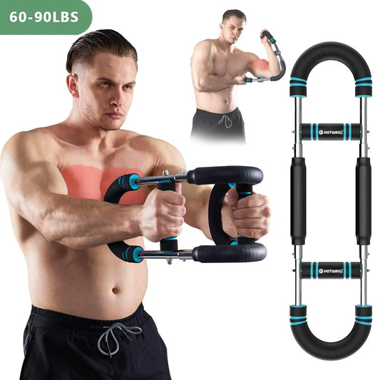 HOTWAVE Arm Trainer, Adjustable Chest Workout Equipment, Arm Trainer for Men, Chest Trainer for Men, Shoulder Muscle Training, Portable Spring Resistance Home Fitness Equipment